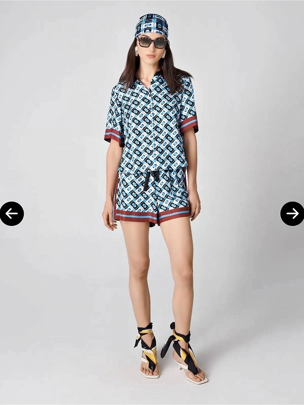 Diane Von Furstenberg Women's Alexa Short Sleeve Silk Shirt - size small